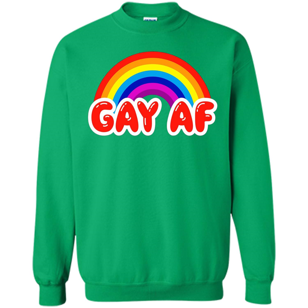 LGBTQ Pride T-shirt Gay AF Funny Gay Flag Rainbow Colors LGBTQ Pride Irish Green
