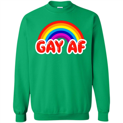 LGBTQ Pride T-shirt Gay AF Funny Gay Flag Rainbow Colors LGBTQ Pride Irish Green