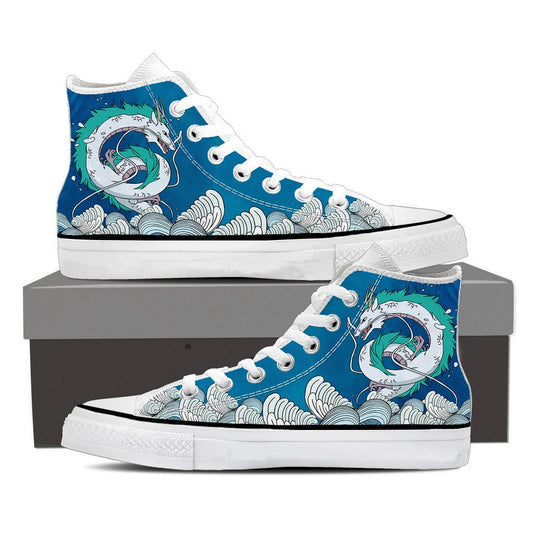 Spirited Away Haku Dragon High Top Shoes