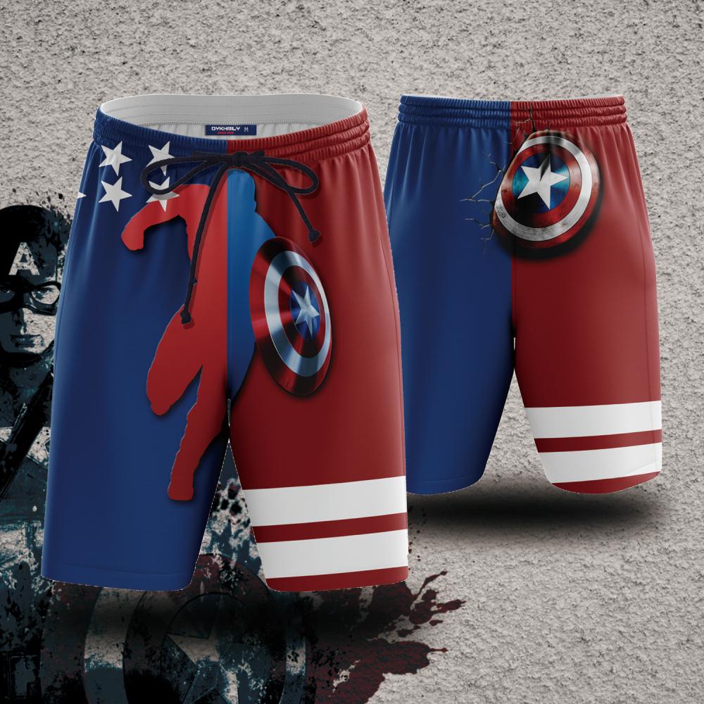 Captain America Beach Shorts