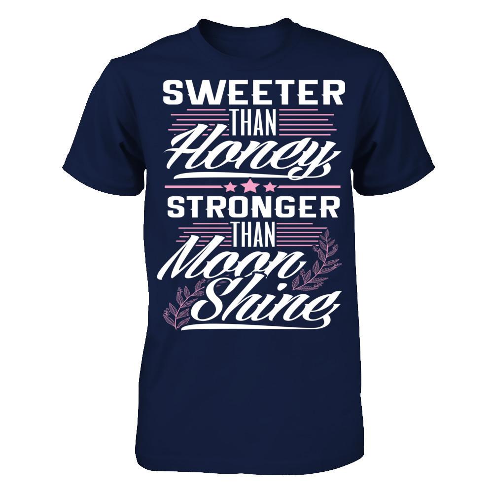 Sweeter Than Honey, Stronger Than Moon Shine Gildan - Short Sleeve Tee Navy