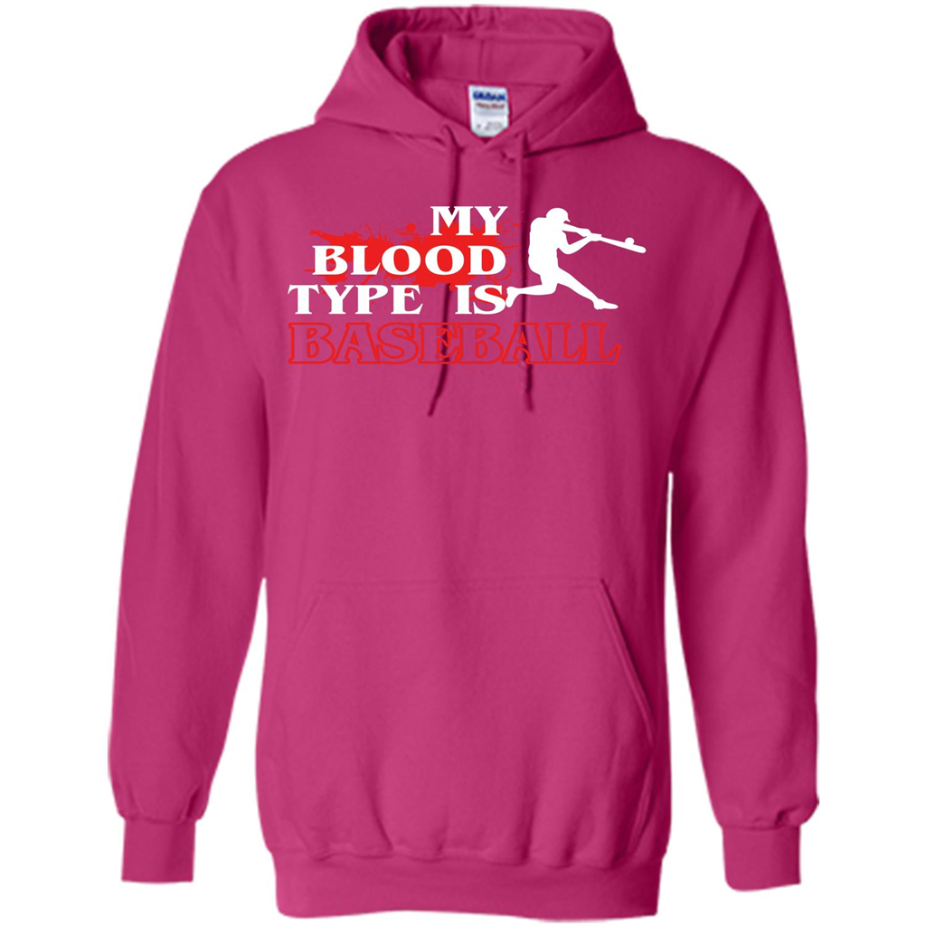 Baseball T-shirt My Blood Type Is Baseball Heliconia