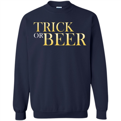 Beer T-shirt Trick Or Beer T-shirt Navy