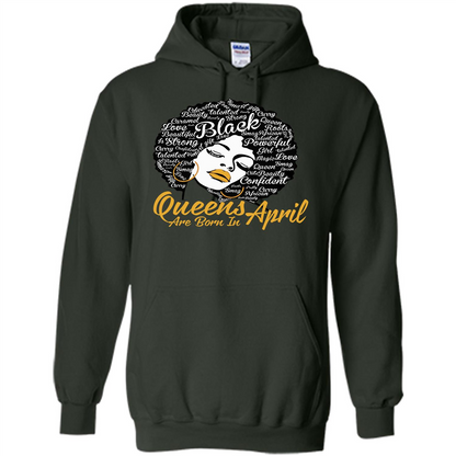 Queen Are Born In April T-shirt Forest Green