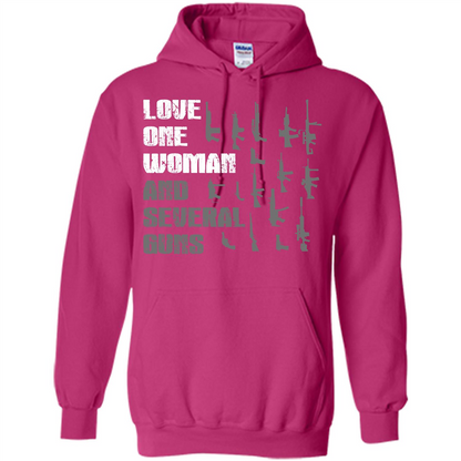 Gun T-shirt Love One Woman And Several Guns T-shirt Heliconia