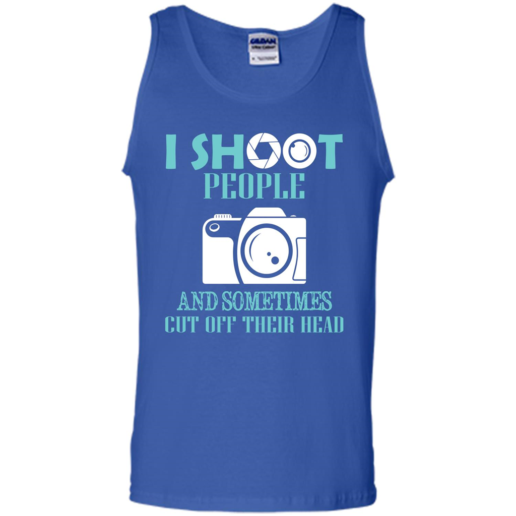 Photographer T-shirt I Shoot People And Sometimes Cut Off Their Head Royal