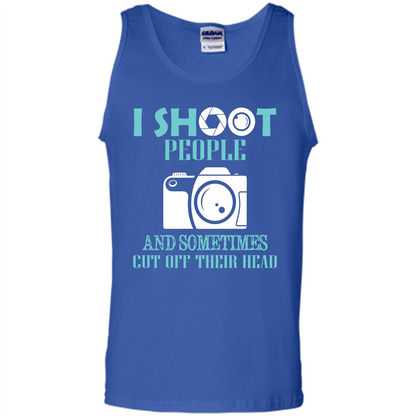 Photographer T-shirt I Shoot People And Sometimes Cut Off Their Head Royal