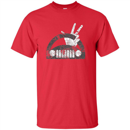 The Jeep Wave You Get It or You Don't Distressed T-Shirt Red