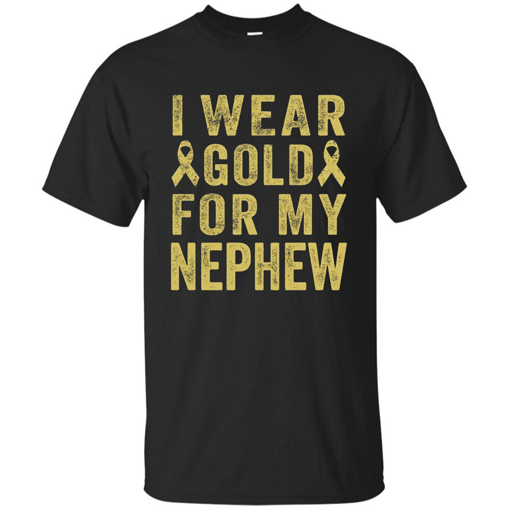 I Wear Gold For My Nephew T-shirt Black