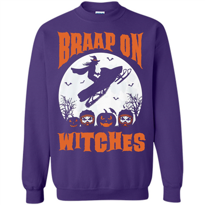 Halloween T-shirt Braap On Witches T-shirt Orange