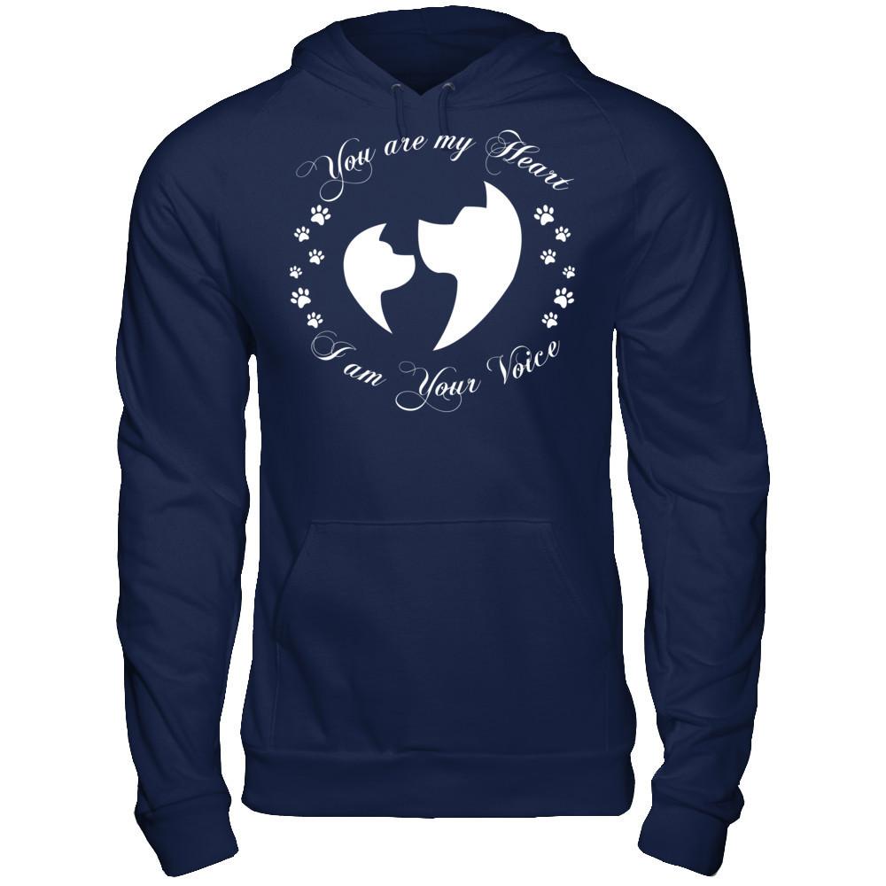 My Dogs - You Are My Heart I Am Your Voice Gildan - Pullover Hoodie Navy