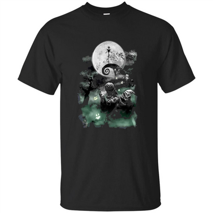 The Nightmare Before Christmas Haunted Scene T-Shirt Black