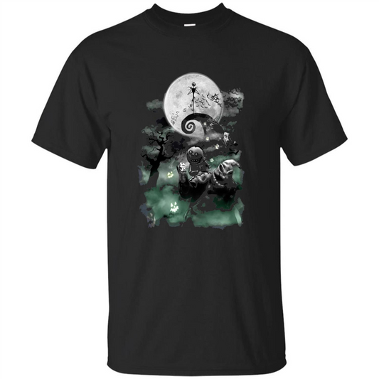The Nightmare Before Christmas Haunted Scene T-Shirt Black