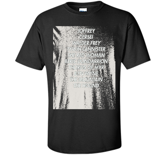 Arya Kill List T-Shirt cool shirt Black