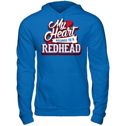 My Heart Belongs To A Redhead T-shirt Gildan - Pullover Hoodie Royal