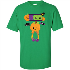 Cute Halloween Boo T-Shirt with Pumpkins-Party T-shirt