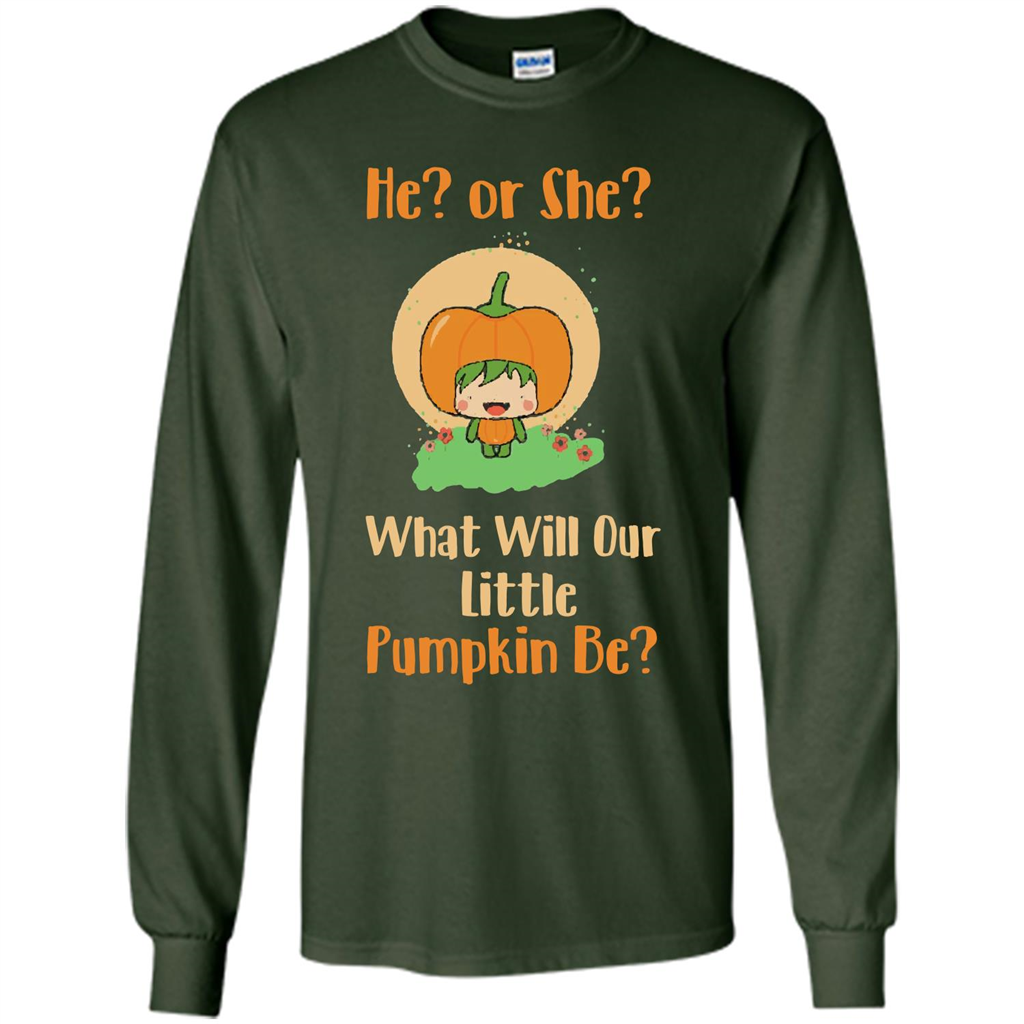 Halloween T-shirt What Will Our Little Pumpkin Be T-shirt
