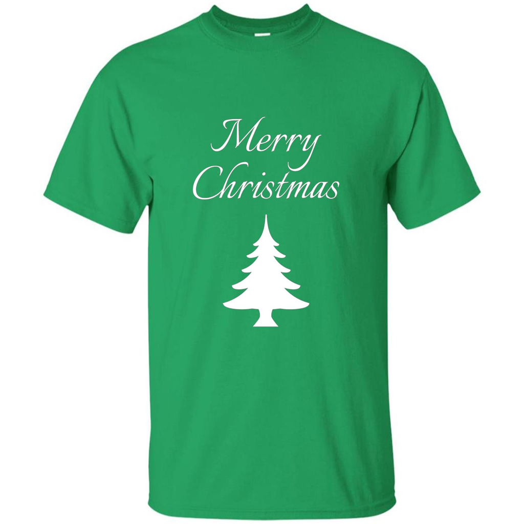 Merry Christmas Xmas Tree T-Shirt Irish Green