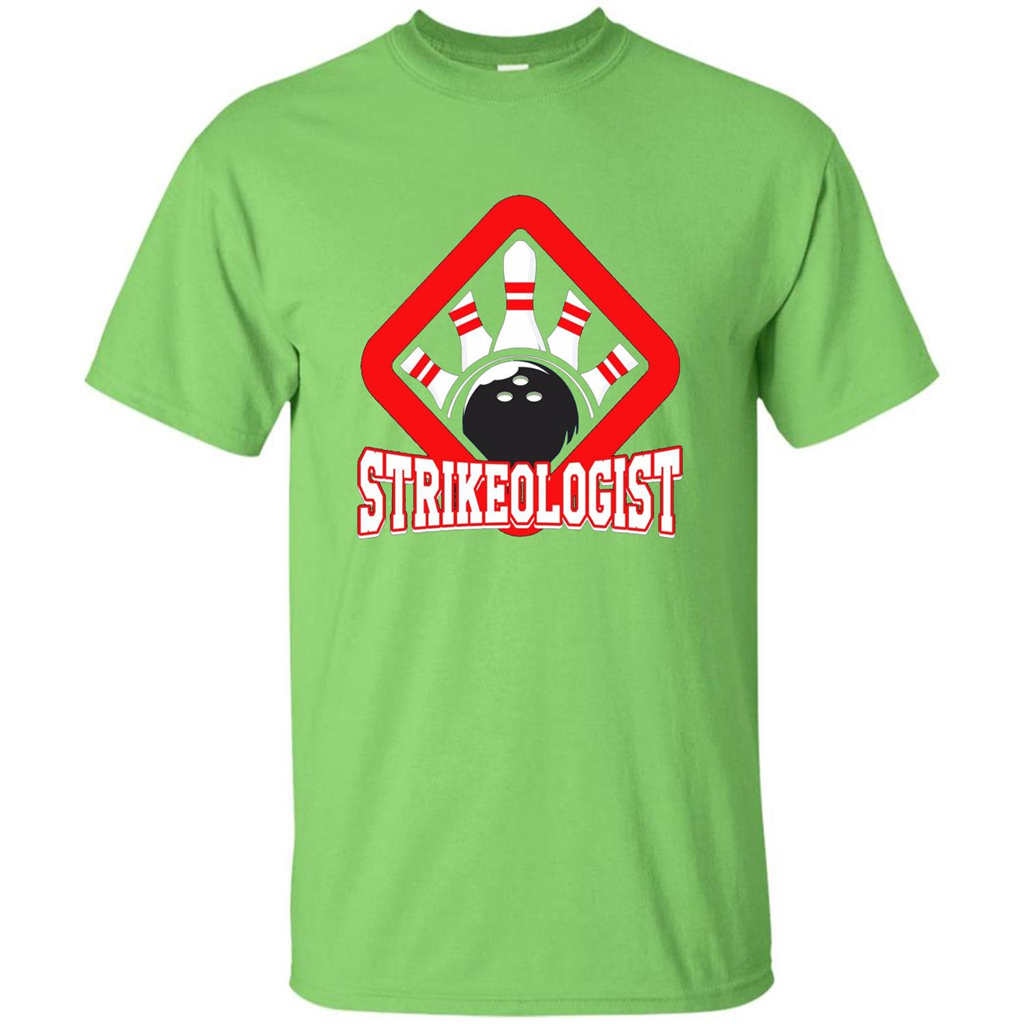 Strikeologist Bowling T-shirt For Bowling Lover Lime