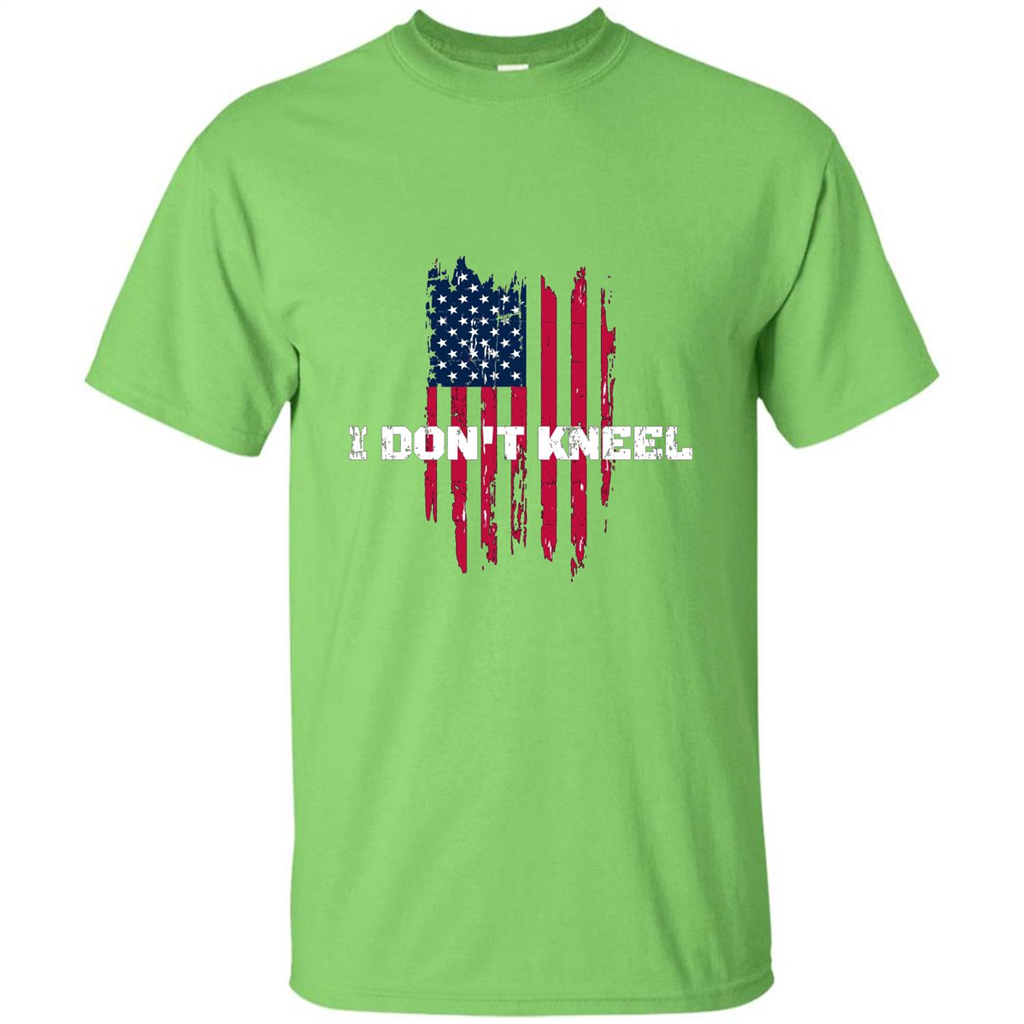 Military T-shirt I Don't Kneel T-shirt Lime