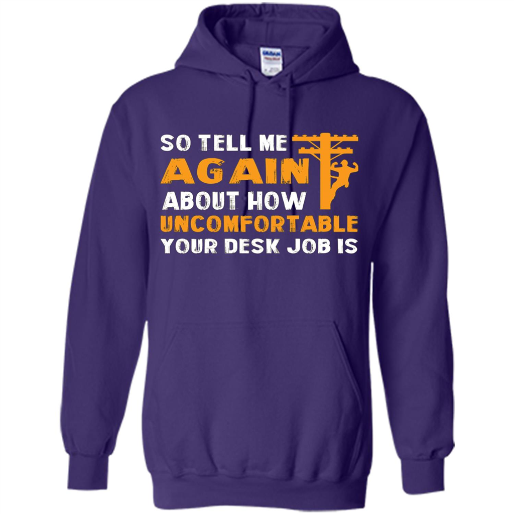 Lineman T-shirt Cool Gift For Lineman Purple