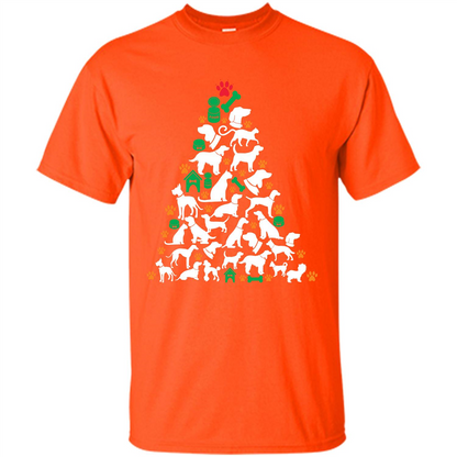 Christmas T-shirt Dog Lover Person Christmas Tree T-shirt