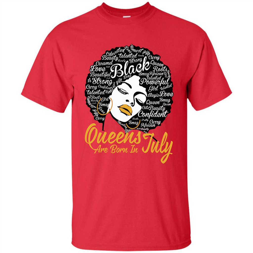 Queen Are Born In July T-shirt Red