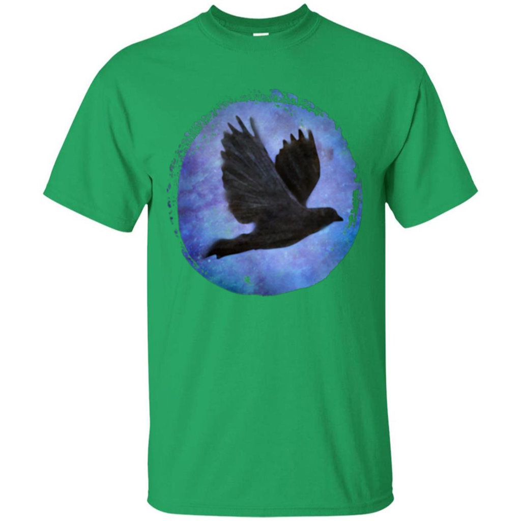 Raven In Flight T-shirt Irish Green