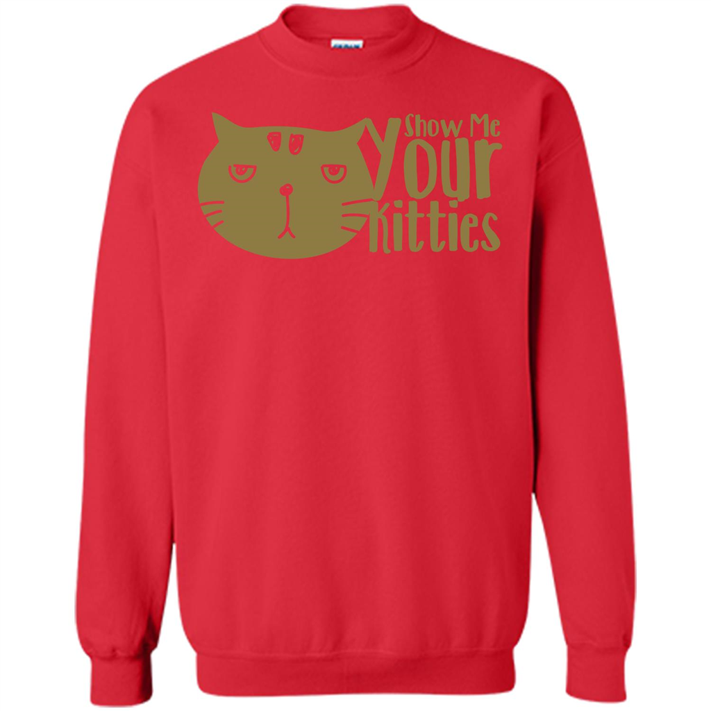 Cat Lover T-shirt Show Me Your Kitties Red