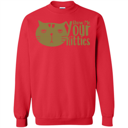 Cat Lover T-shirt Show Me Your Kitties Red