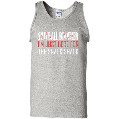 Softball Brother T-shirt I'm Just Here For The Snack Shack Ash