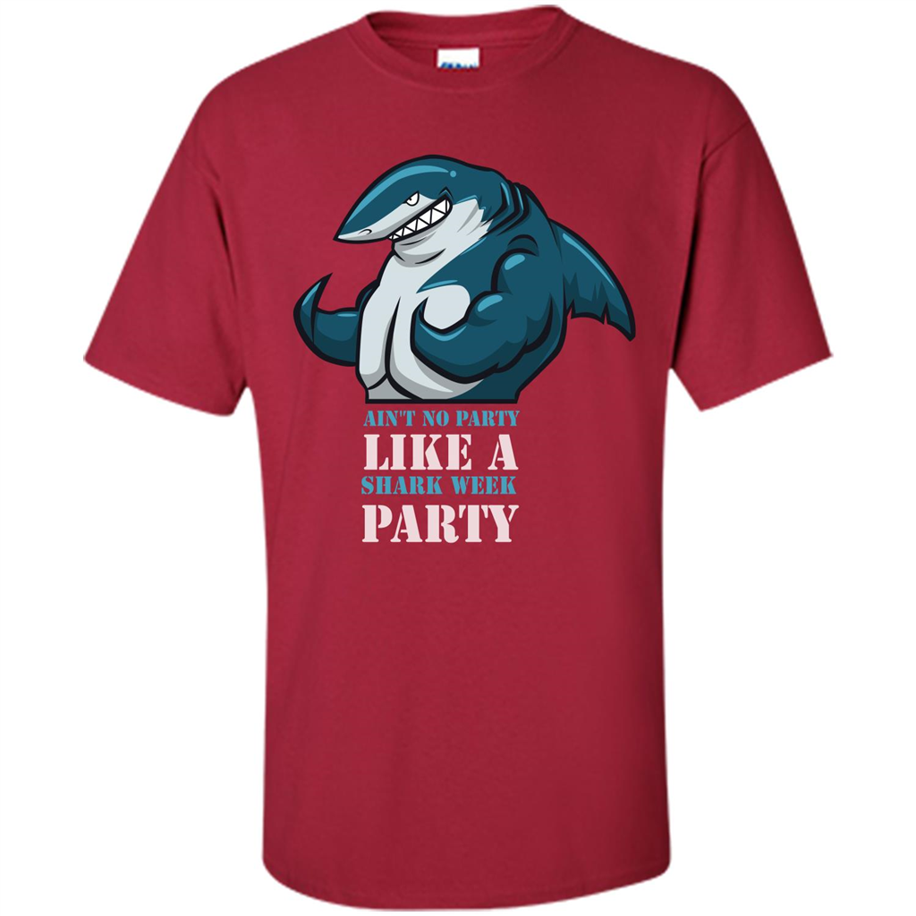 Shark T-shirt Ain't No Party Like A Shark Week Party Cardinal