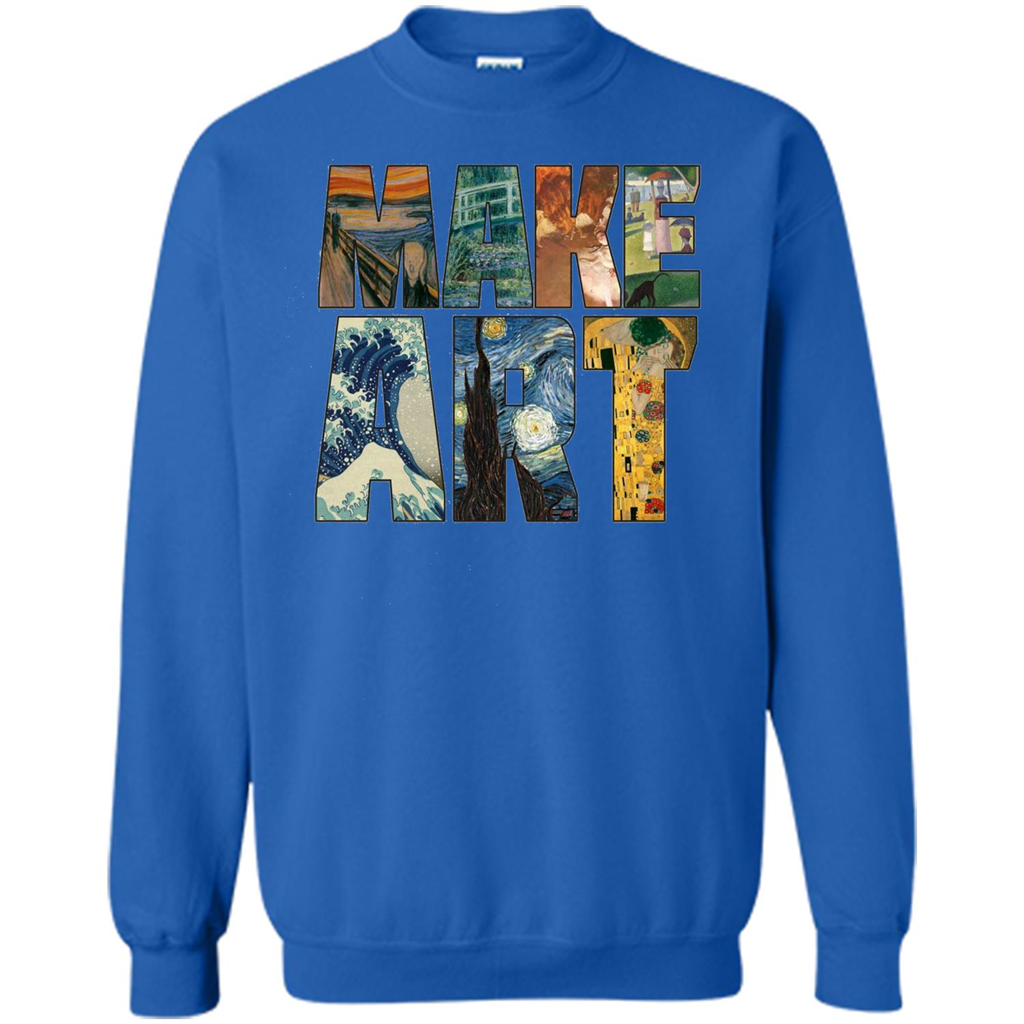 Make Art T-shirt Cool Painting T-shirt Royal