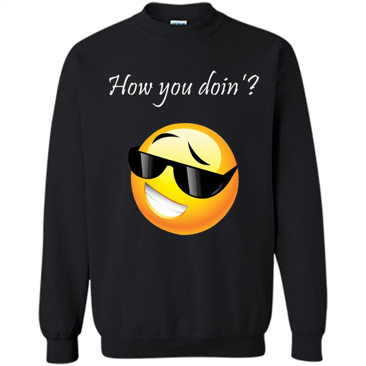 Cute Emotion T-shirt How You Doing Black