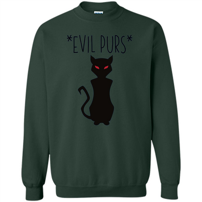 Halloween Black Cat T-shirt Evil Purs Mean Kitty Lovers Gift T-shirt Forest Green