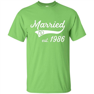 Married Since 1986 T-shirt Wedding Anniversary T-Shirt