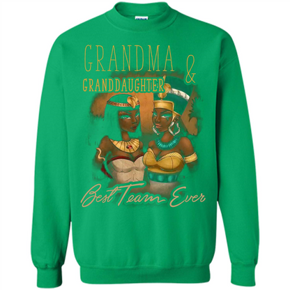 Family T-shirt Grandma Granddaughter Best Team Ever T-shirt