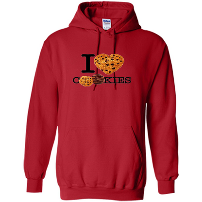 I Love (Heart) Cookies T-shirt Red