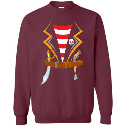 Pirate Costume T-shirt Halloween Gift T-shirt Maroon
