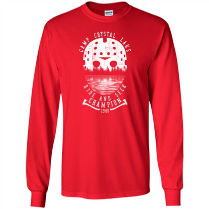 Camp Crystal Lake T-shirt Hide And Seek Champion 1980 Red