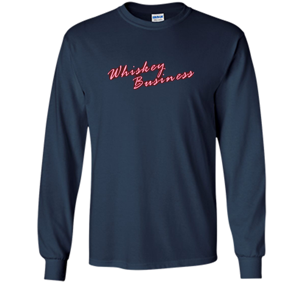 Whiskey Business Drinking 80's T-shirt shirt Navy