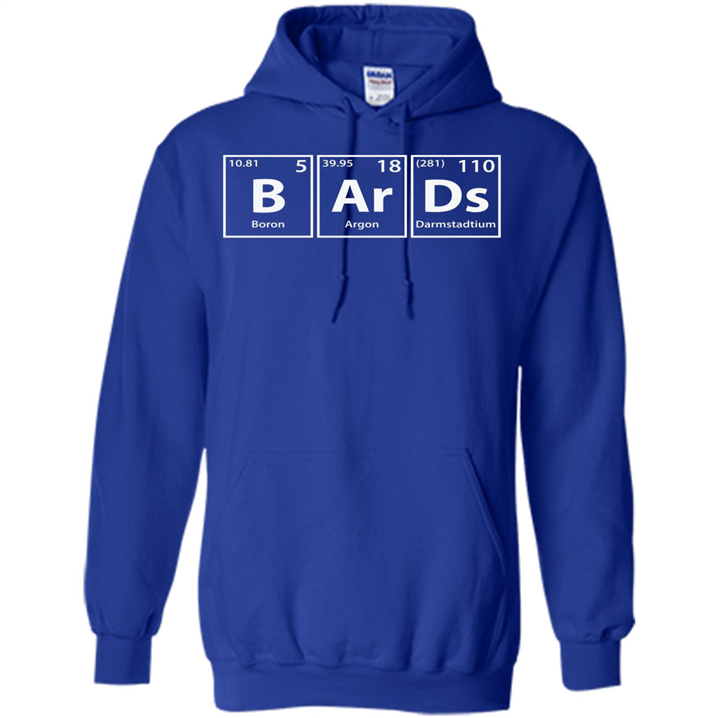Bards (B-Ar-Ds) Funny Elements Spelling T-Shirt Royal