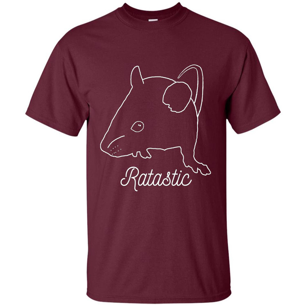 Cute Rat Owners T-shirt Ratastic Maroon