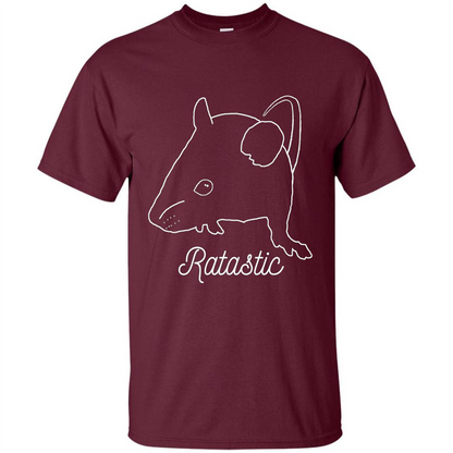 Cute Rat Owners T-shirt Ratastic Maroon