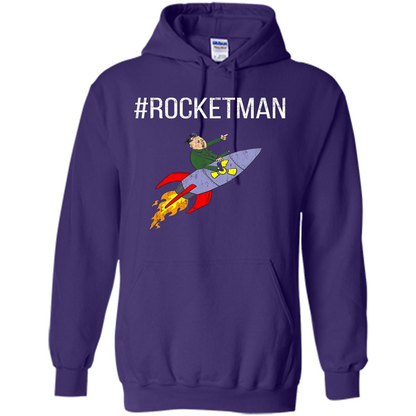 Rocket Man Funny T-shirt Purple