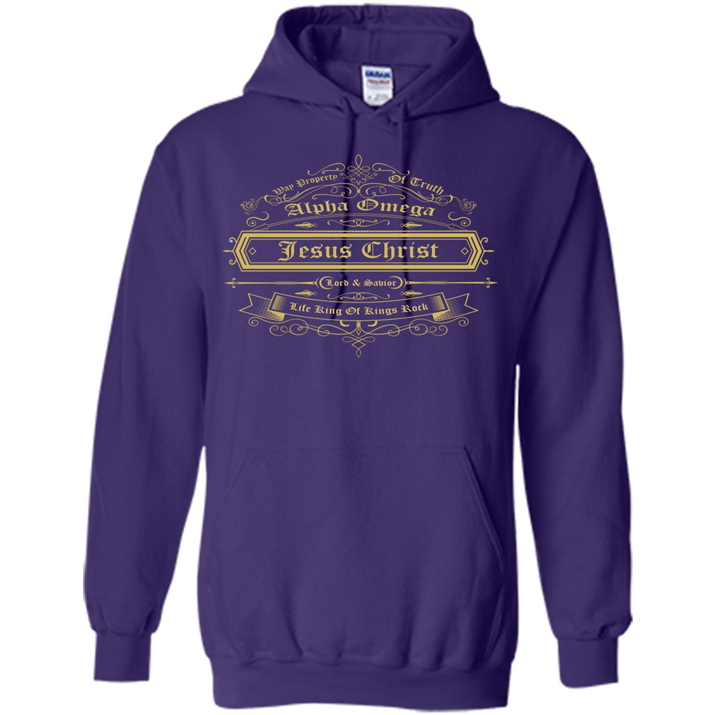 Christian T-shirt Way Property Of Truth Jesus Christ Alpha Omega Lord Purple