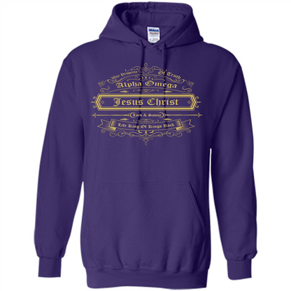 Christian T-shirt Way Property Of Truth Jesus Christ Alpha Omega Lord Purple