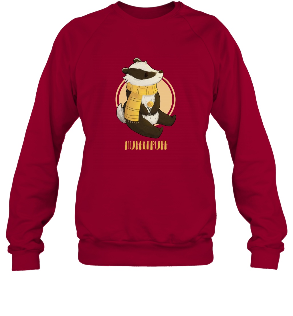 Badgers Hufflepuff House HP Sweatshirt Sweatshirt Cardinal Red