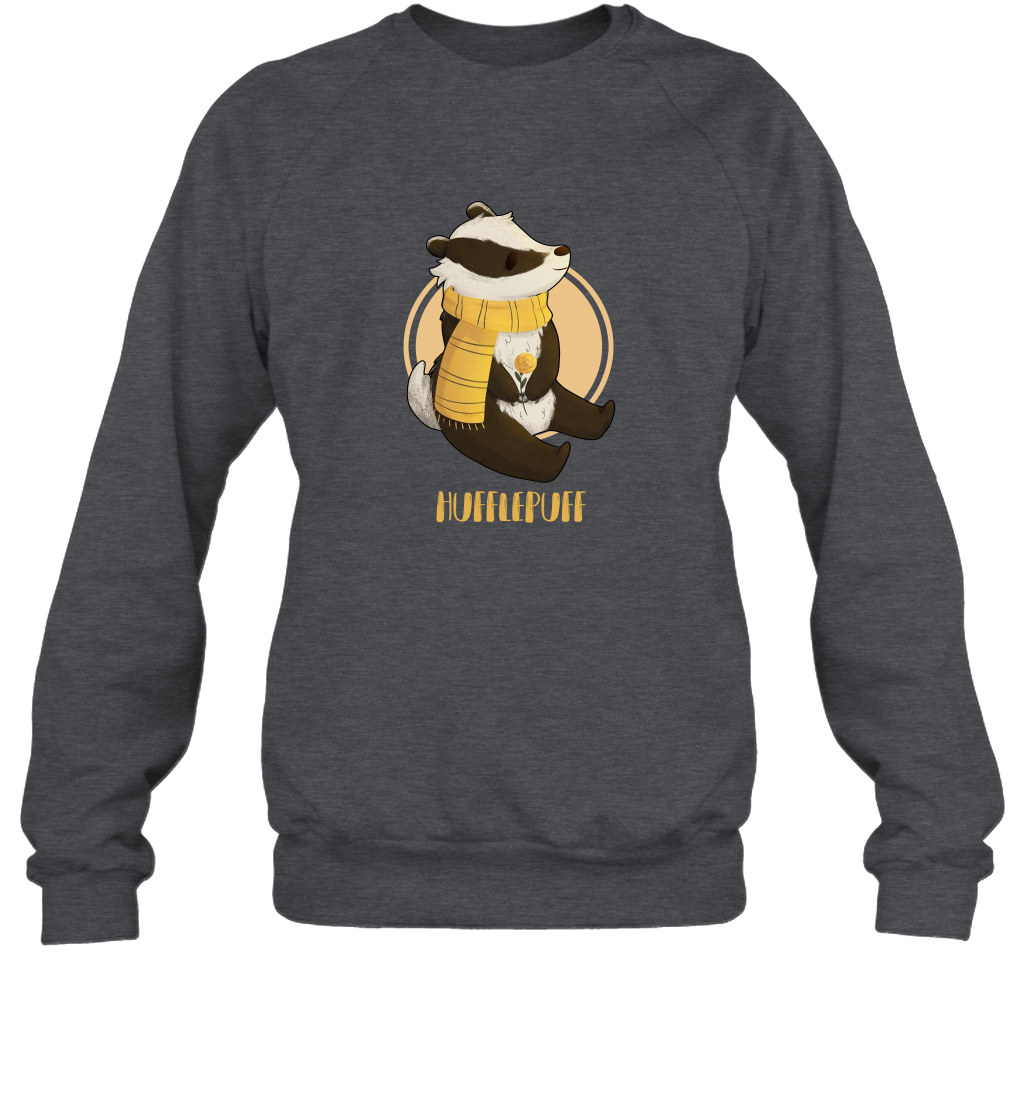 Badgers Hufflepuff House HP Sweatshirt Sweatshirt Dark Heather