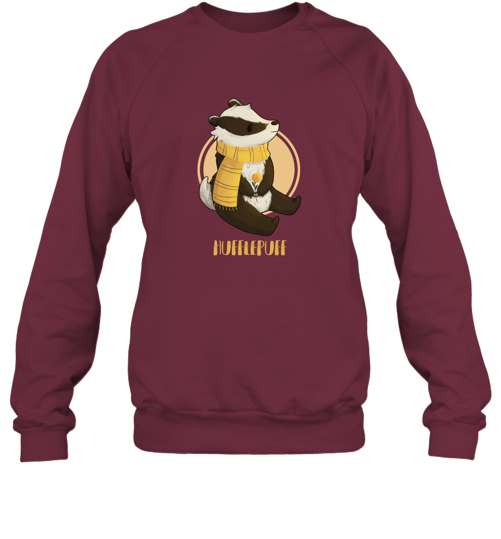 Badgers Hufflepuff House HP Sweatshirt Sweatshirt Maroon
